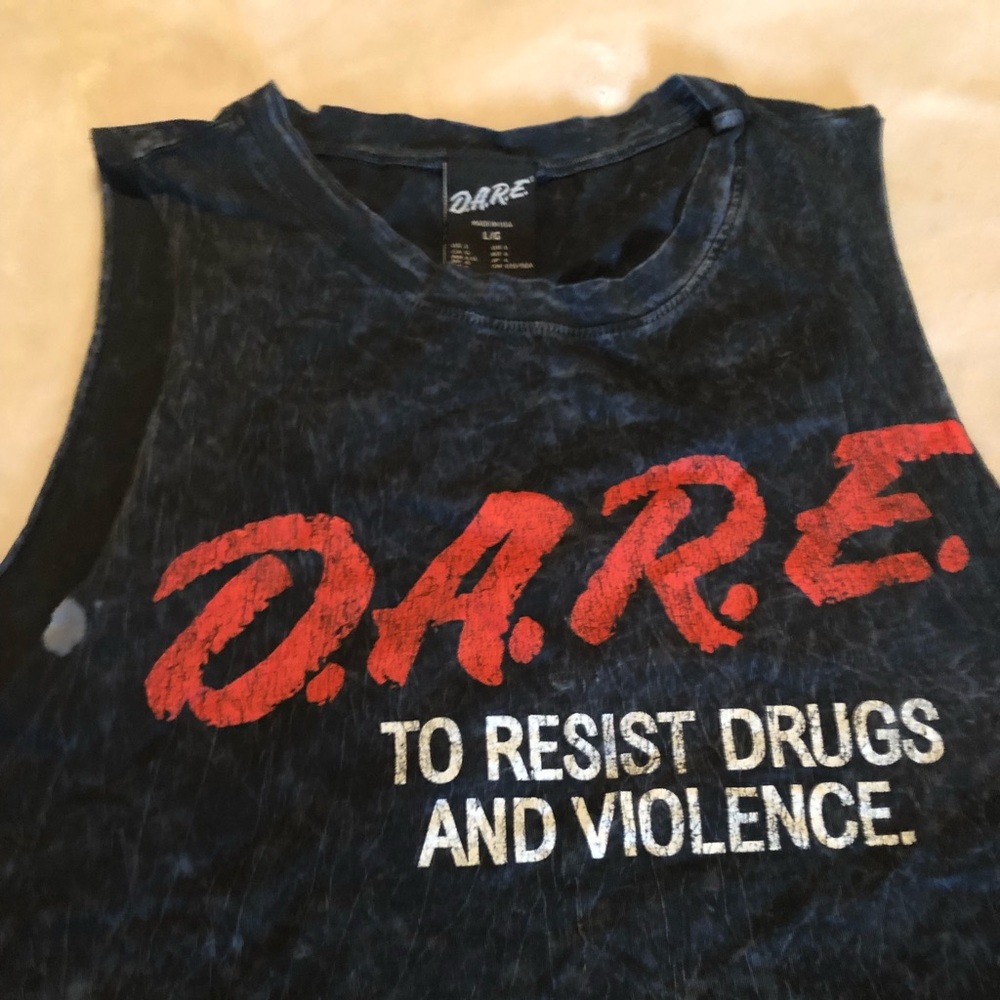 D.A.R.E. Distressed Crop Top